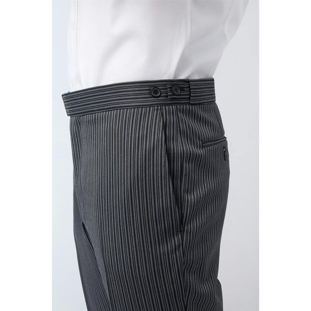 Alexandre Silver Alexandre Regular Fit Berwick Wool Striped Masonic Trousers