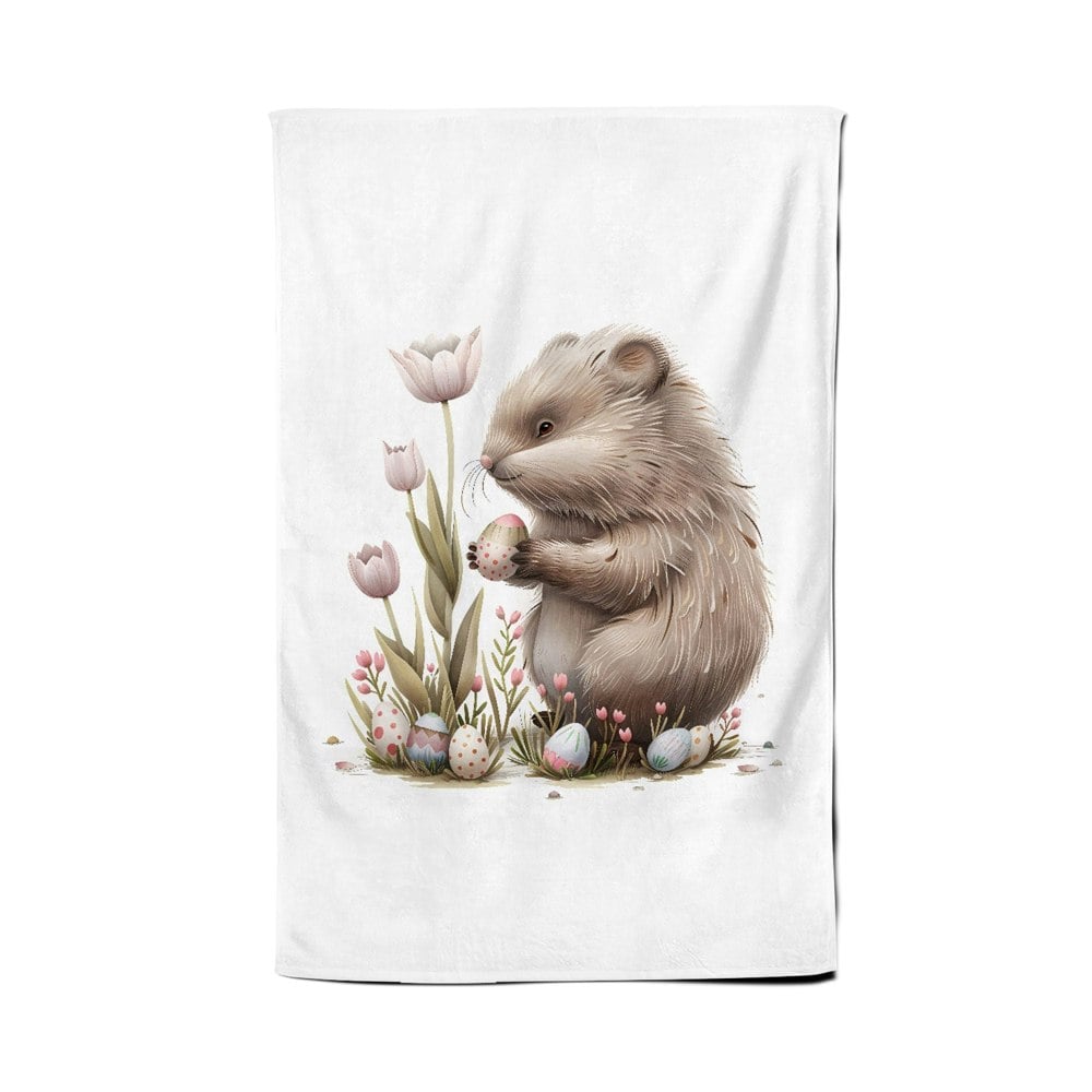 Warren Reed Sweet Easter Porcupine Tea Towel