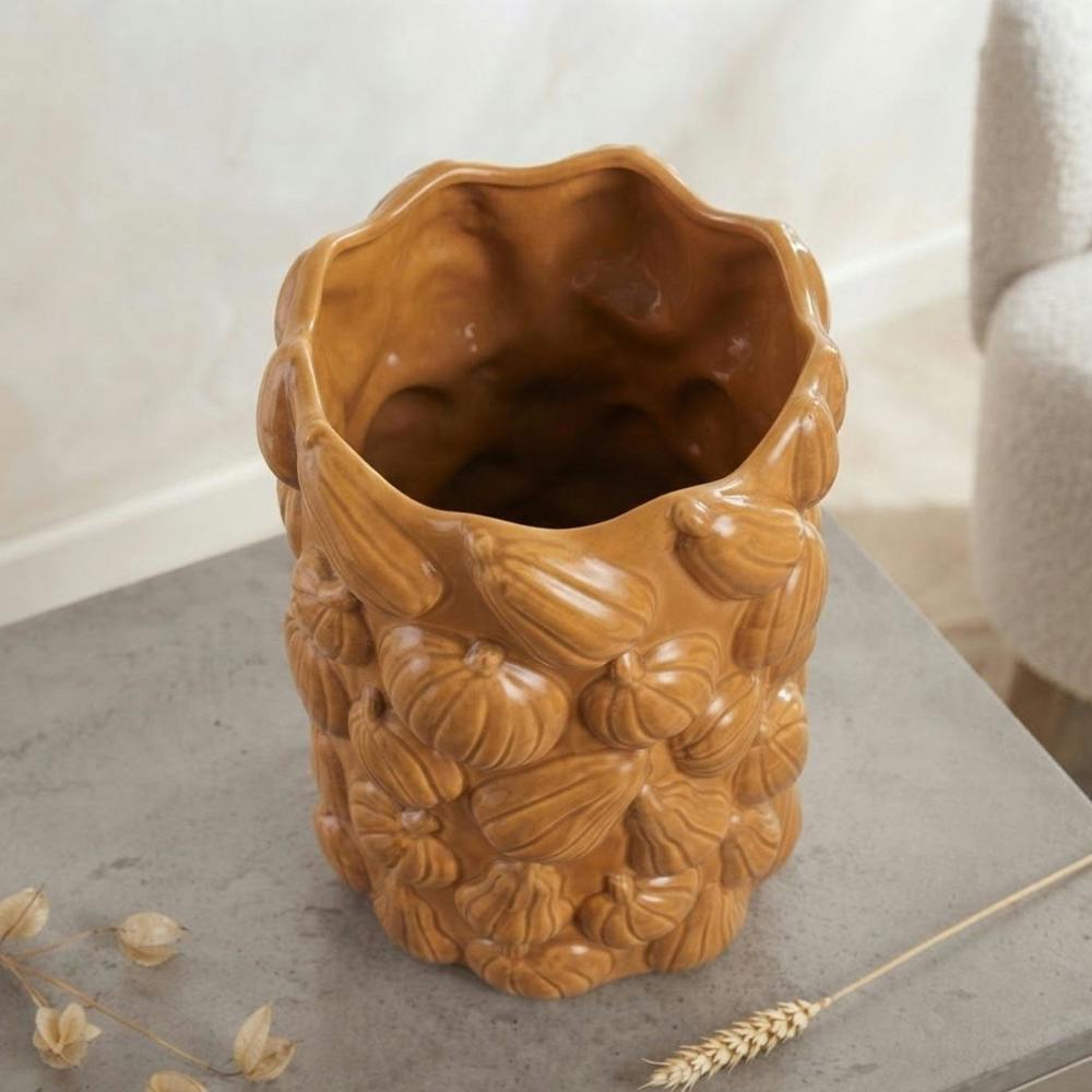 Garden Greatness Burnt Harvest 3D Pumpkin Vase