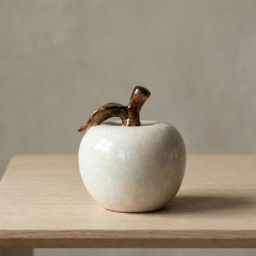 Garden Greatness Ceramic Apple Decorative Ornament