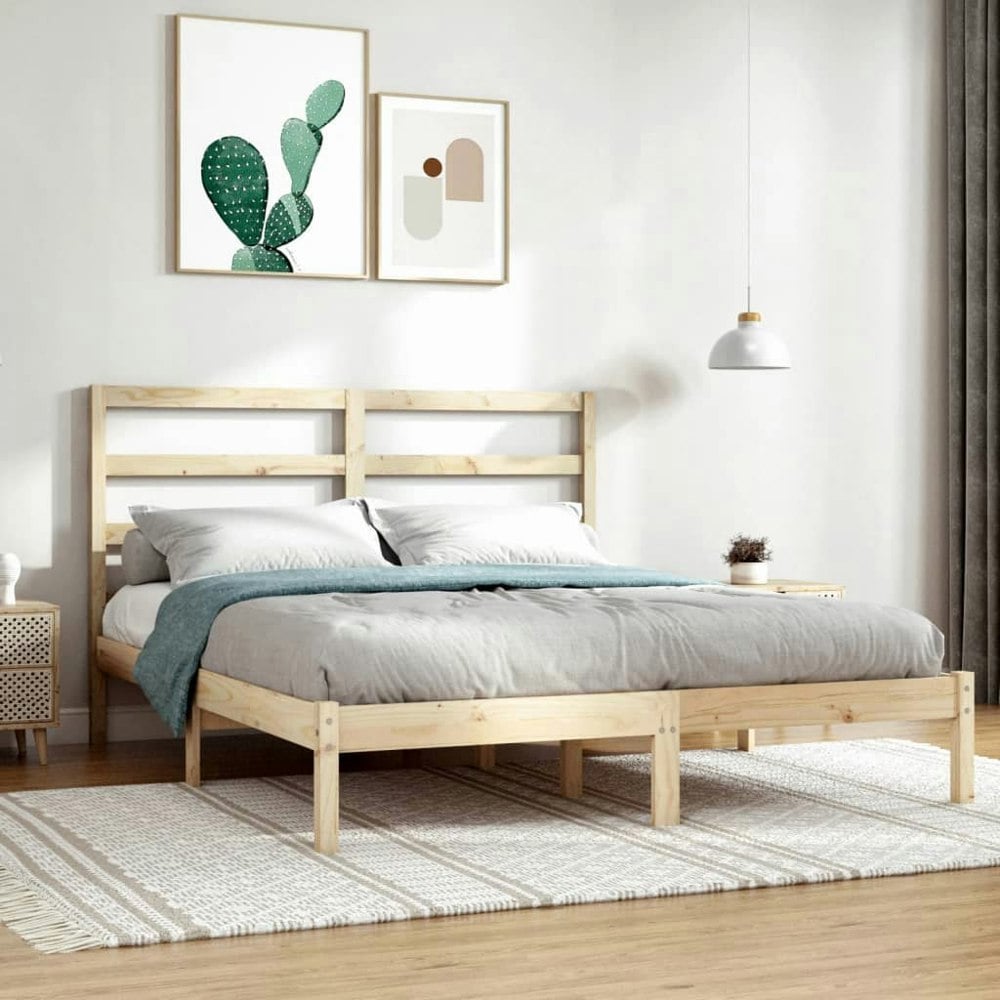 Berkfield Bed Frame Solid Wood 120x190 cm Small Double
