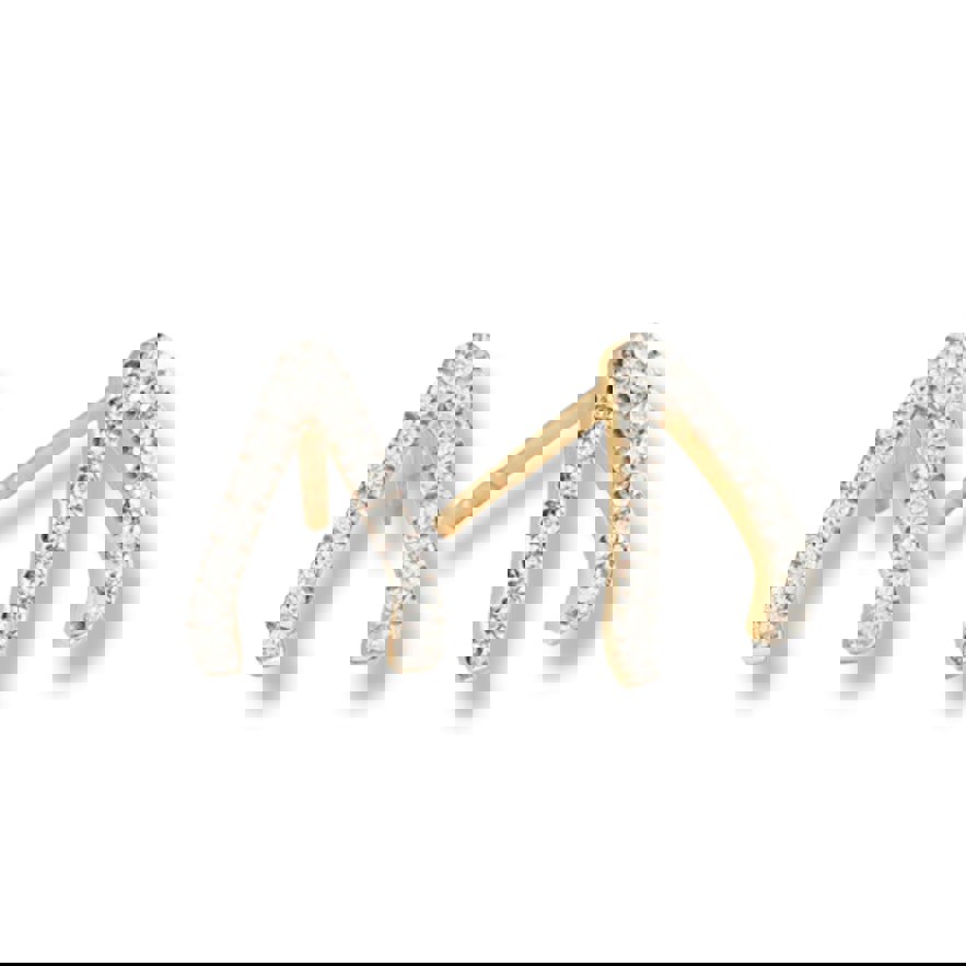 Gold Trip Sparkling Wishbone Earrings