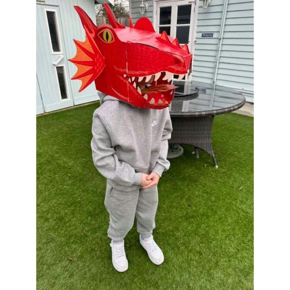 Fiesta Crafts Red Dragon 3D Mask Craft Kit