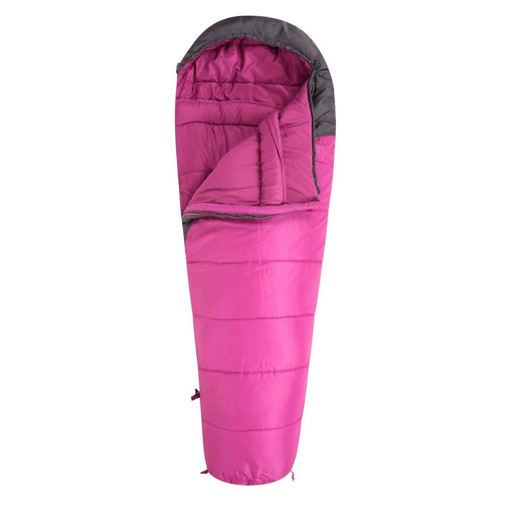 Mountain Warehouse Summit 250 Left Zip Mummy Sleeping Bag - Fuchsia/Black