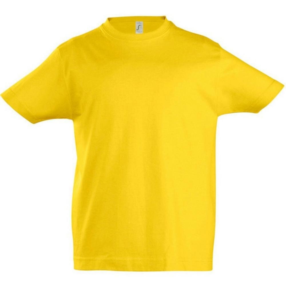SOLS Kids Unisex Imperial Heavy Cotton Short Sleeve T-Shirt - Gold - Gold - 100% Cotton