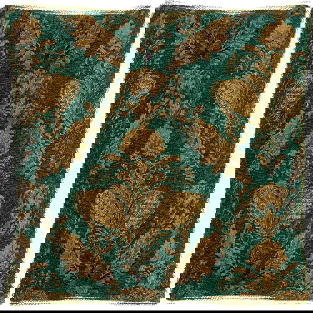 Paoletti Shiraz Jacquard Traditional Cushion Cover - Emerald