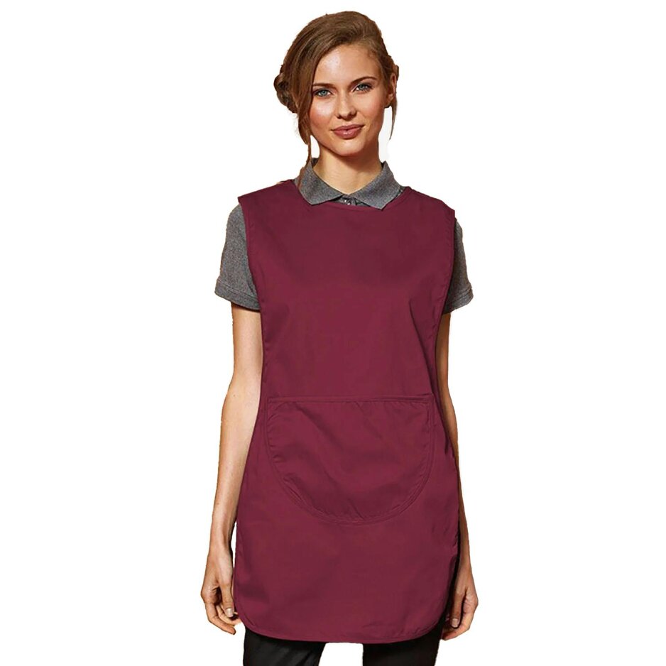 Premier Ladies/Womens Pocket Tabard / Workwear (Pack of 2) - Burgundy