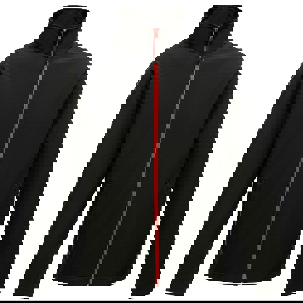 Regatta Standout Mens Ablaze Printable Softshell Jacket - Black/Classic Red