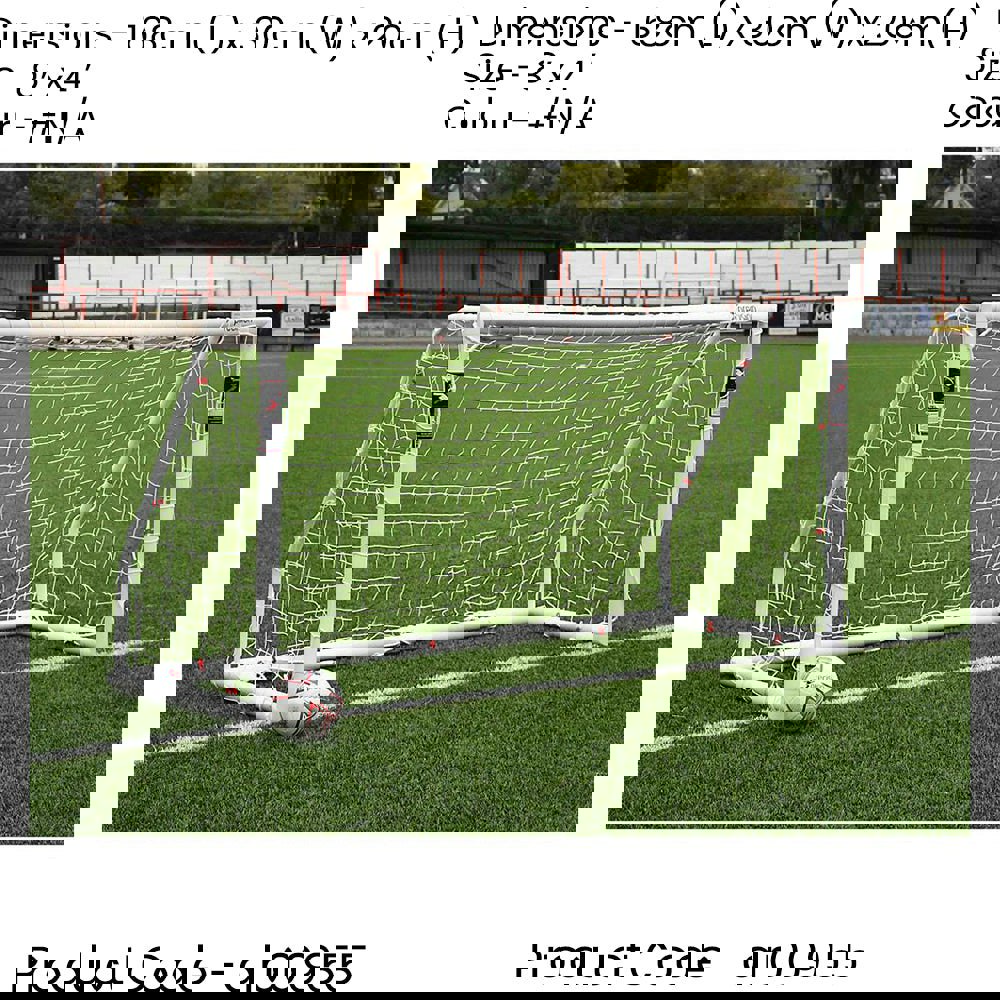 8 x 4 Feet Match Approved Football Goal Posts & Net - All Weather Outdoor Rated