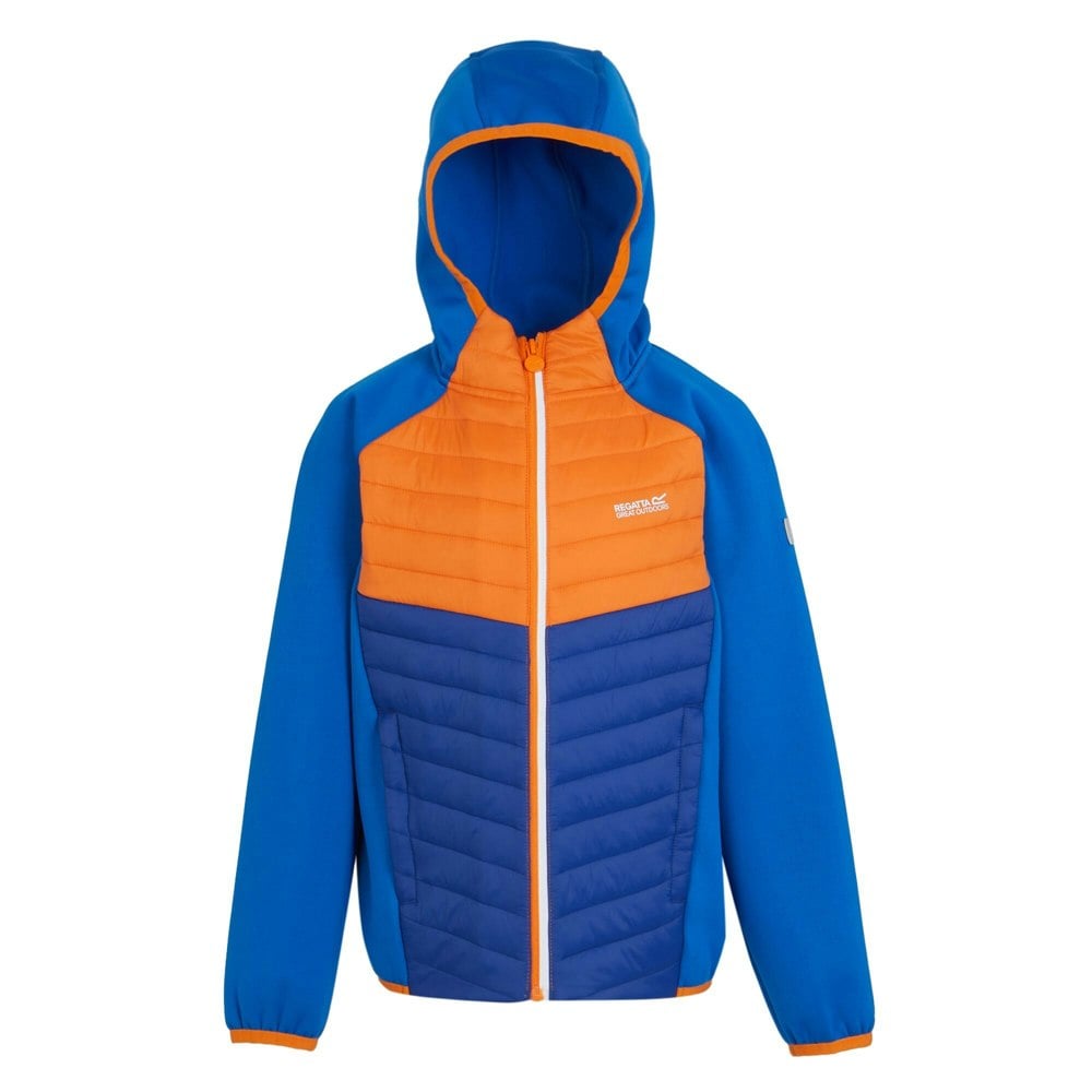 Regatta Childrens/Kids Kielder VIII Hybrid Jacket - Oxford Blue/Persimmon