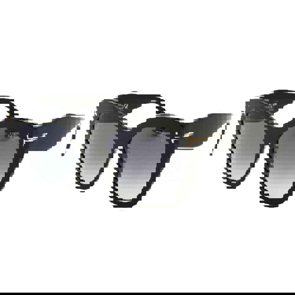 Tom Ford Cara Smoke Polarized Lens Shiny Black Sunglasses