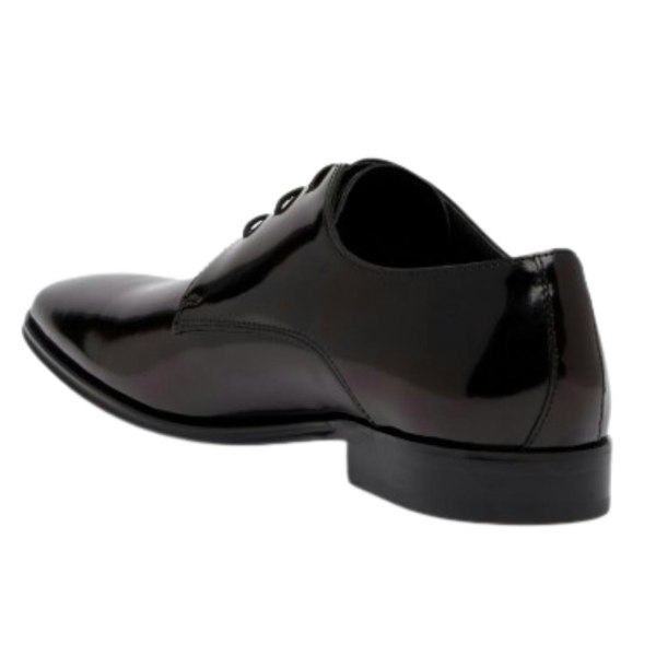 Versace Collection Derby Black Leather Shoes