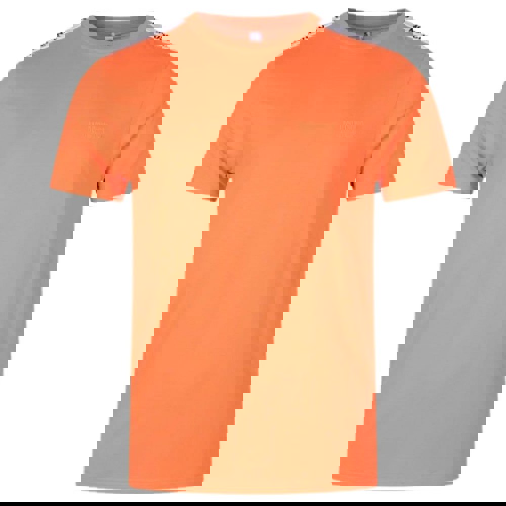 Moschino Branded Taped Shoulder Logo Orange T-Shirt XS
