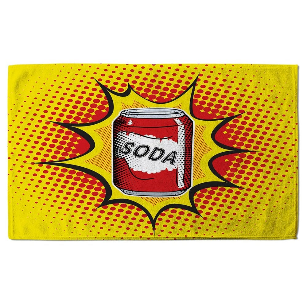 Benjamin Tate Design Drink soda fast food vector illustration in pop art retro style (Bath Towel)