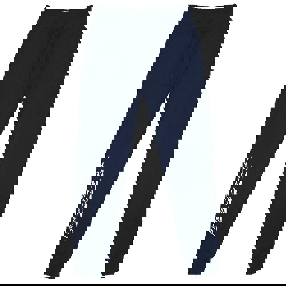 Plein Sport Large Signature Logo Navy Blue Sweatpants S