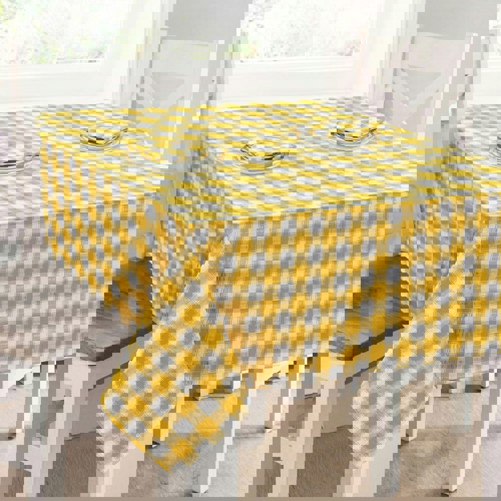 Velosso Seersucker Gingham Check Tablecloth - 50" x 50"