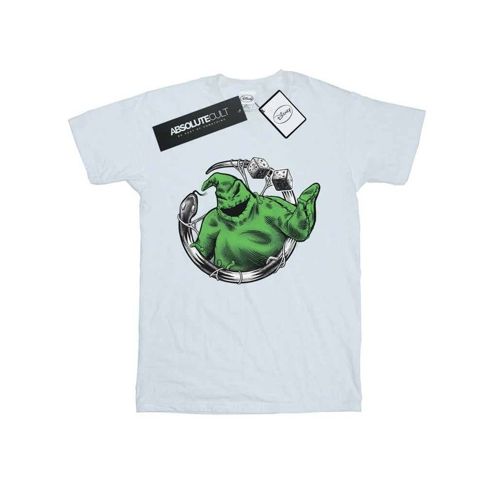 Disney Mens Nightmare Before Christmas Roll The Dice T-Shirt - White