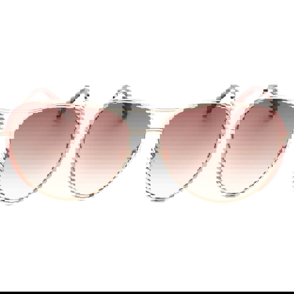 Marc Jacobs Brown Lens Pink Detail Gold Sunglasses One Size