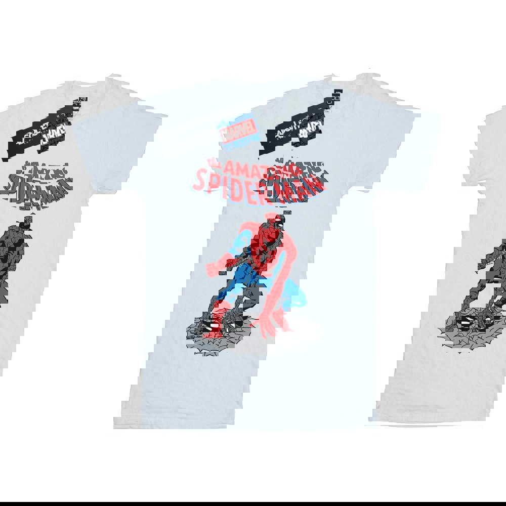 Marvel Womens/Ladies The Amazing Spider-Man Cotton Boyfriend T-Shirt - White
