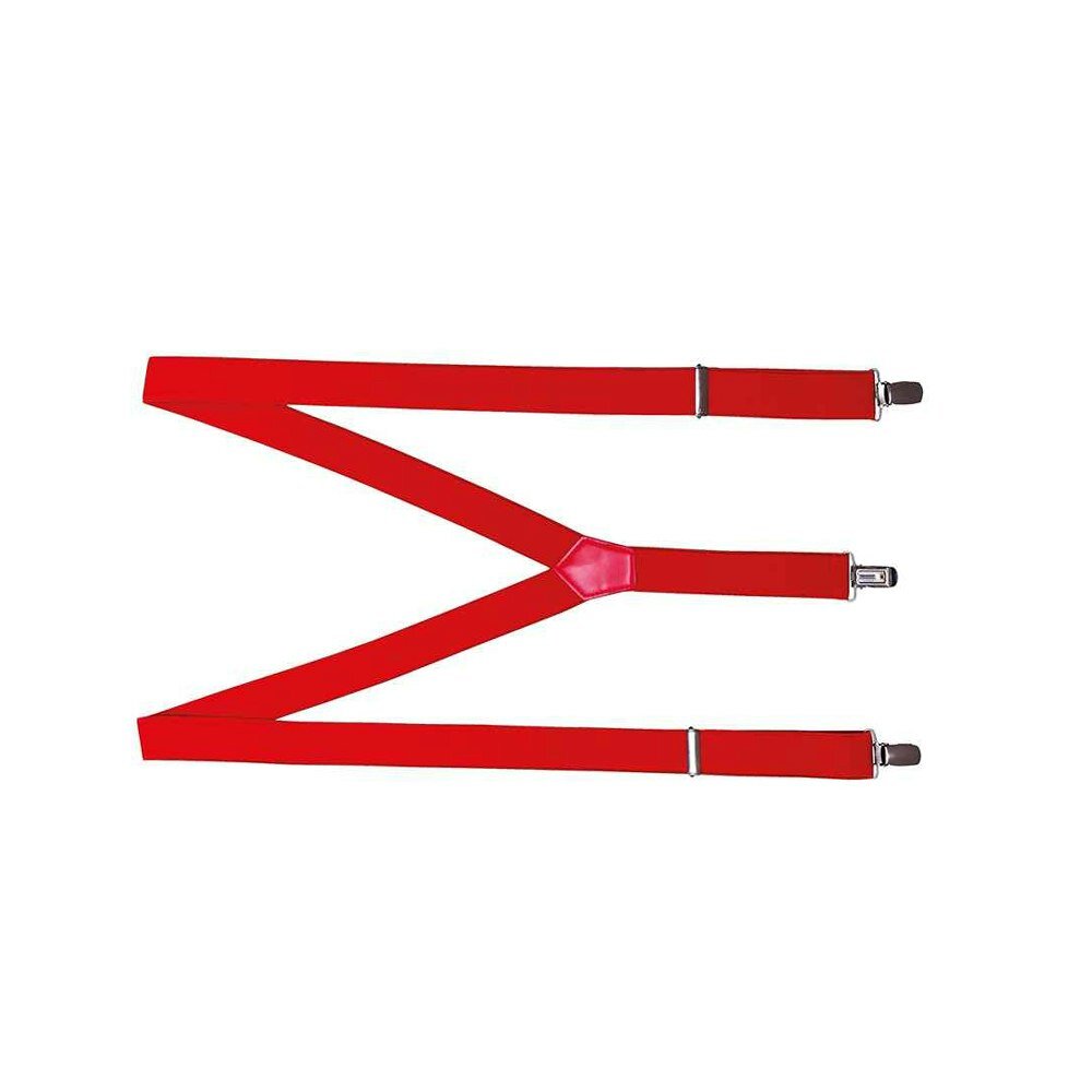 Premier Mens Clip On Braces - Red