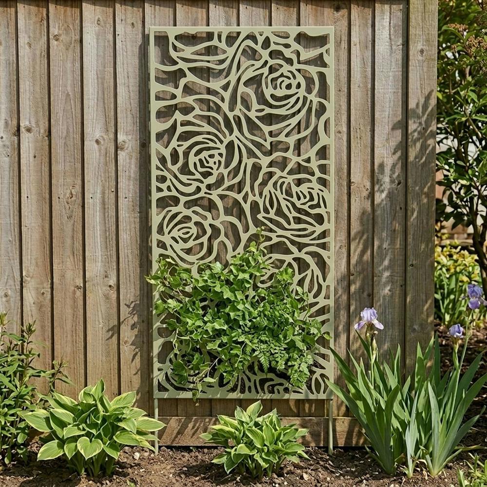 Garden Greatness Rose Design Garden Screen Planter
