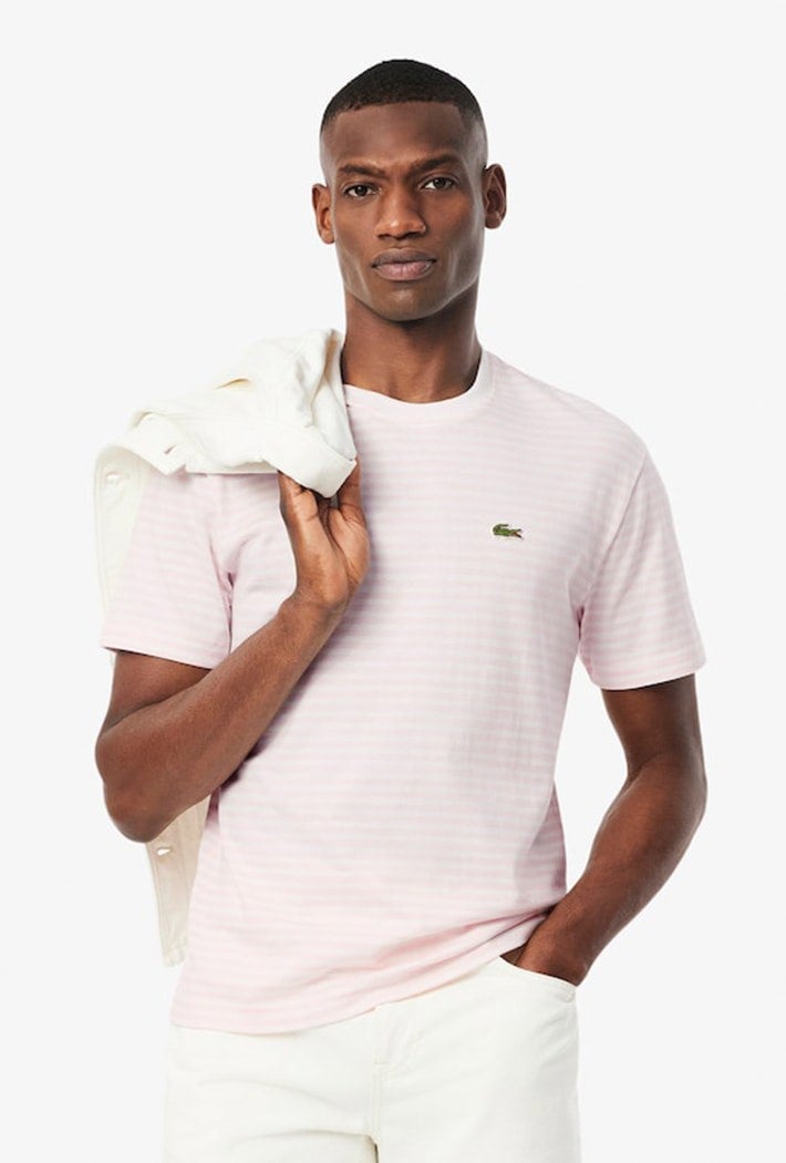 Lacoste Striped Heavy Cotton T-Shirt