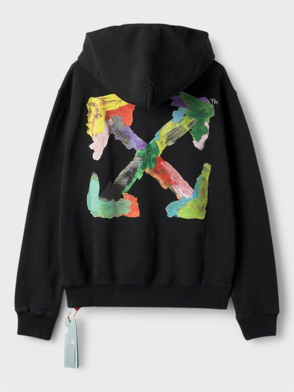 Off - White Brush Arrows Slim Skate Hoodie Black/Multi - Supplied FashionOFF WHITE