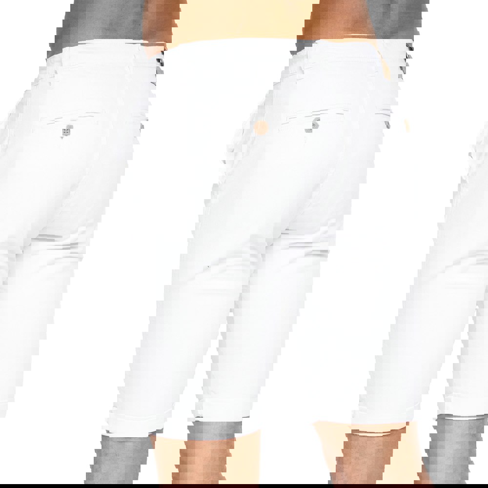 Crosshatch Mens Sinwood Chino Shorts - White