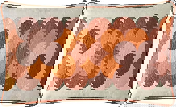 Ashley Wilde Retro Flower Stripe Canyon Filled Cushion 30x50cm