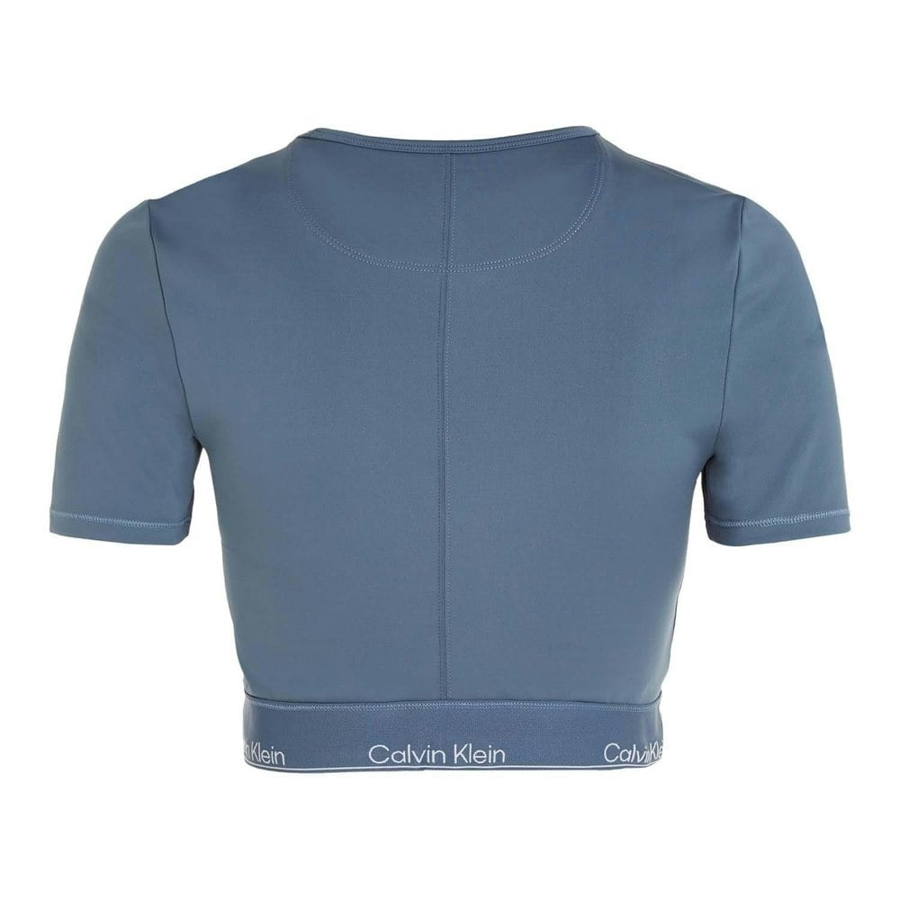 Calvin Klein Womens/Ladies Gym Crop T-Shirt - Blue