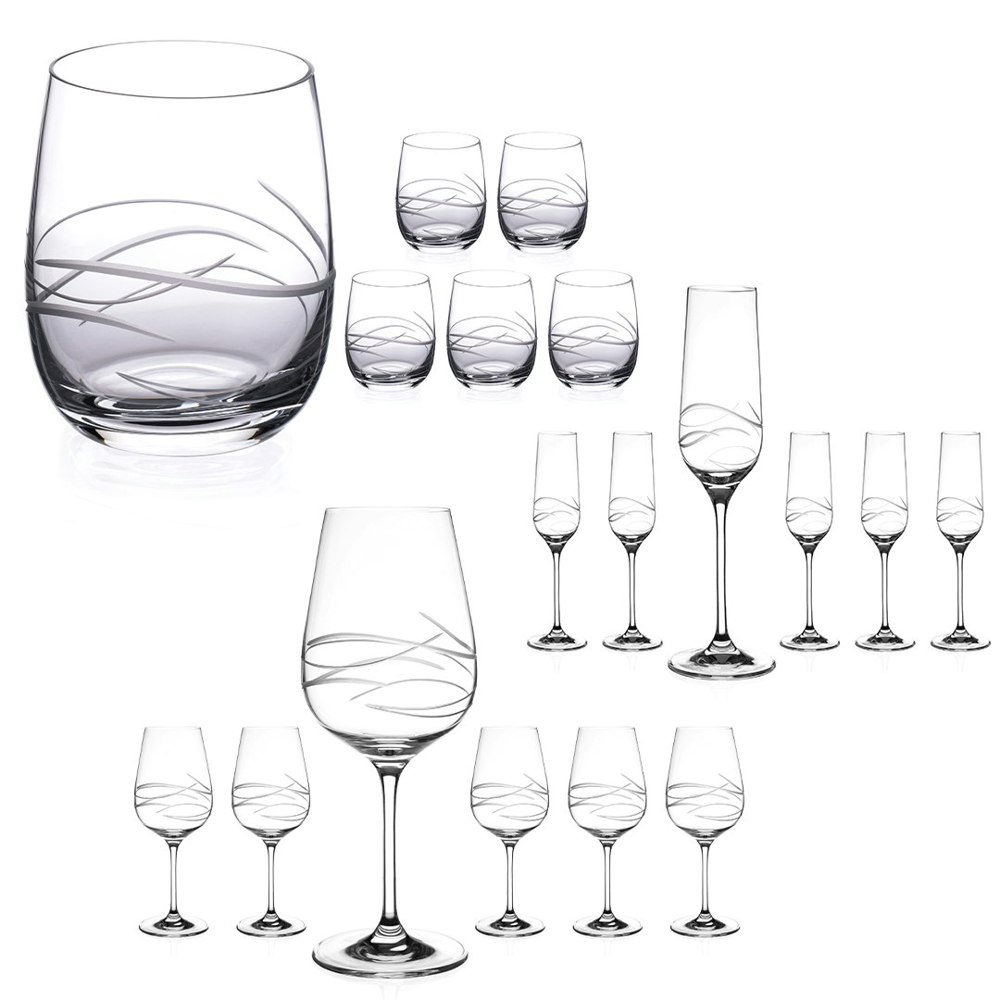 Diamante Fantasy Wedding Bundle - 18 Glasses