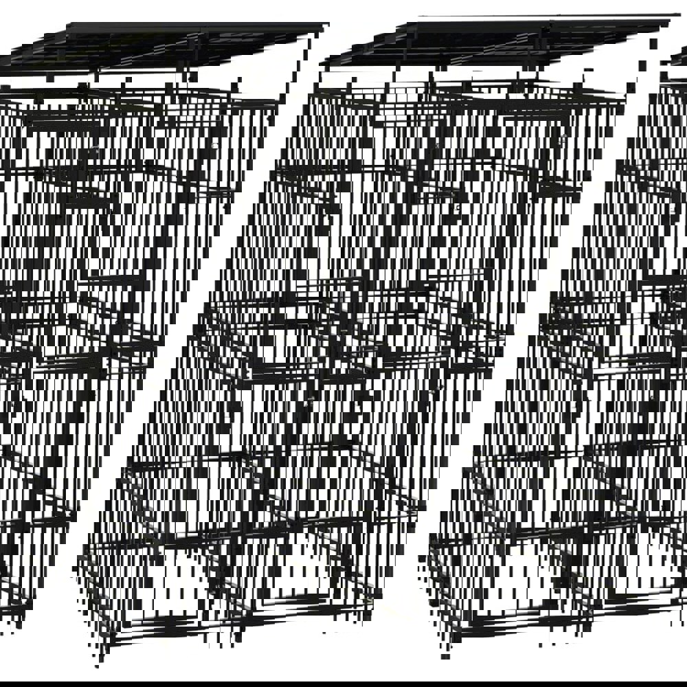 Berkfield Outdoor Dog Kennel with Roof Steel 3.69 m2