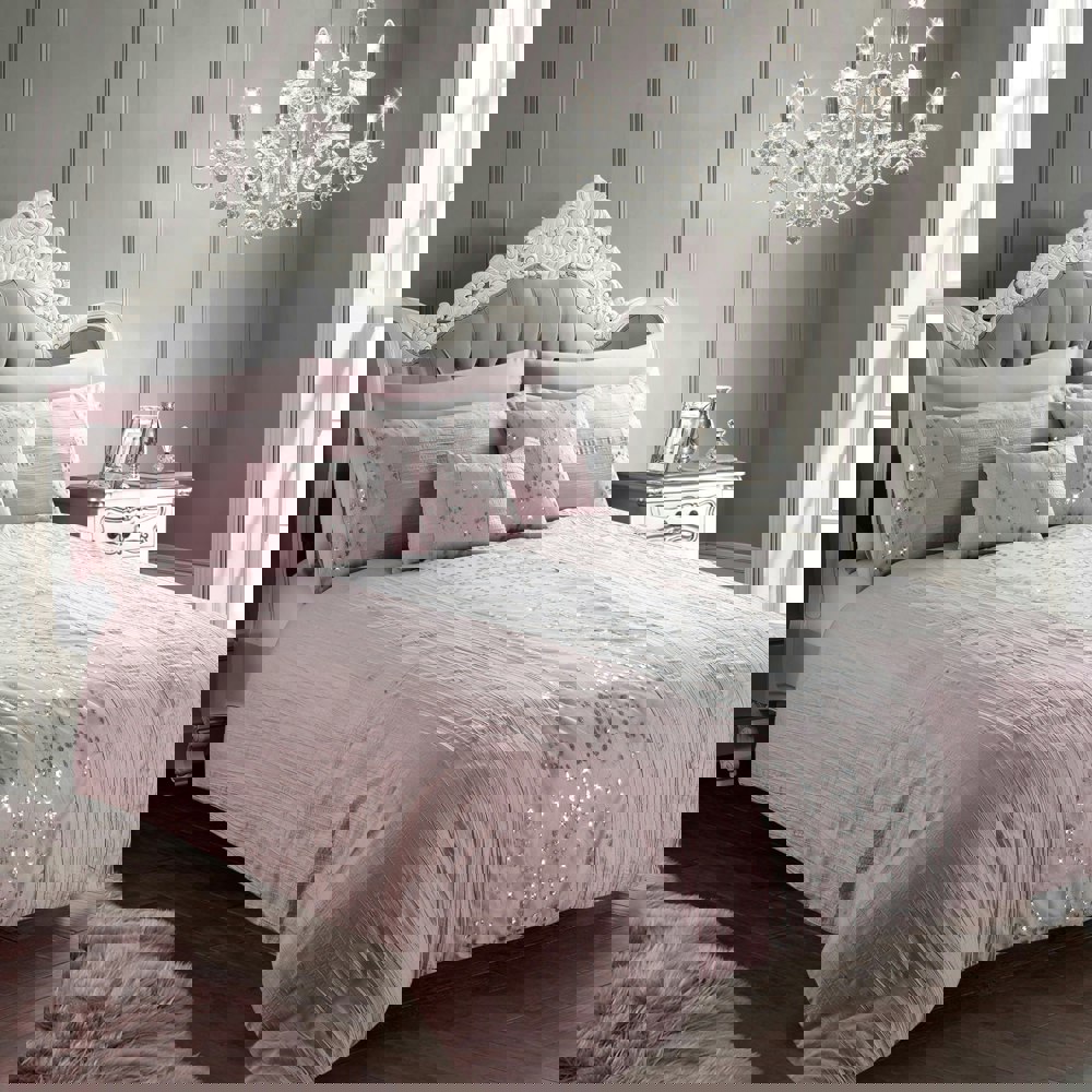 Intimates Amara Crinkle Pleated Sequin Duvet Cover & Pillowcase Set