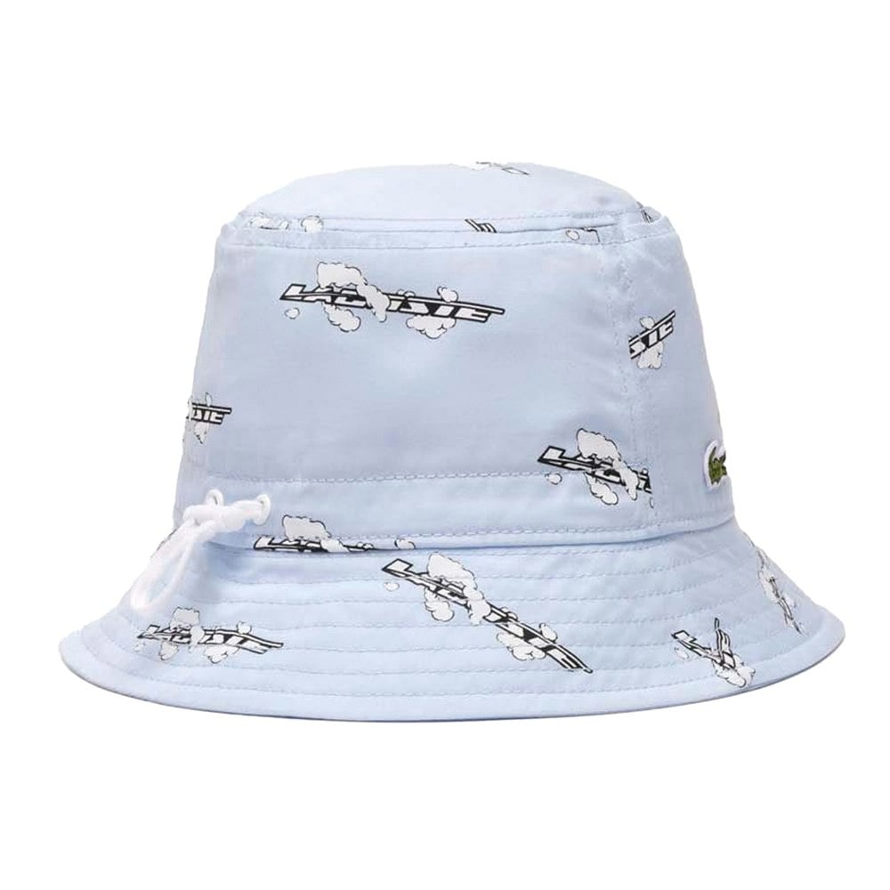 Lacoste Cloud Print Organic Cotton Bucket Hat - Blue