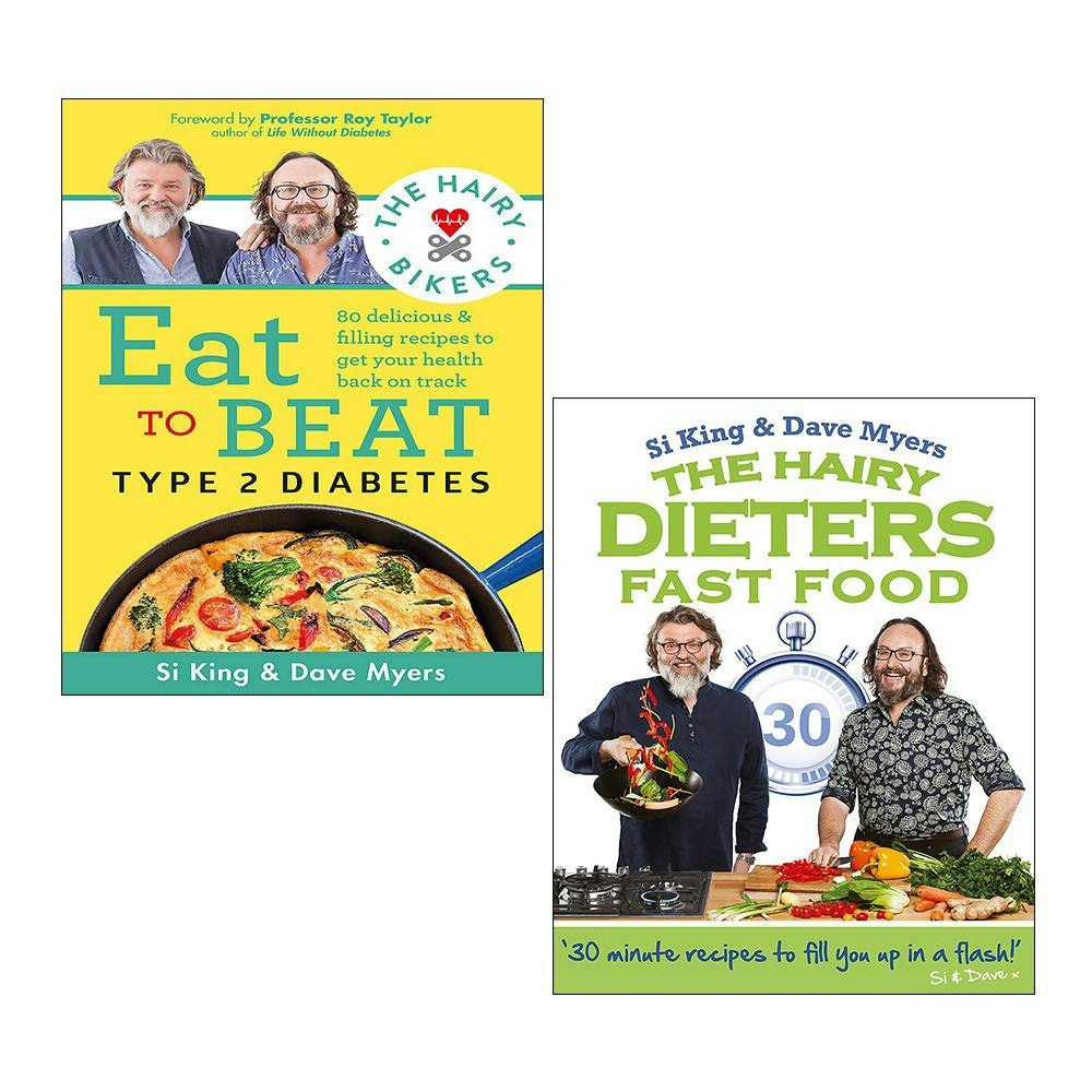 Hairy Bikers 2 Book Set (The Hairy Bikers Eat to Beat Type 2 Diabetes, The Hairy Dieters: Fast Food)