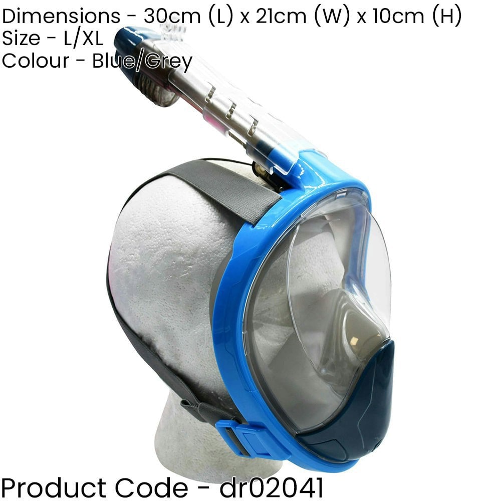 Adult ANTI-FOG Full Face Swimming Mask - Adjustable Pool Snorkel 