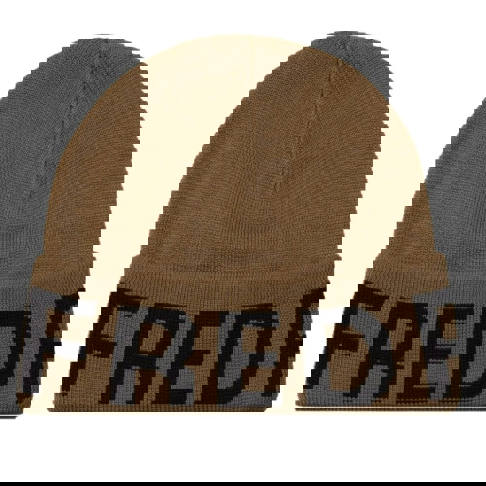 Fred Perry Bold Oversized Logo Shaded Stone Beanie One Size