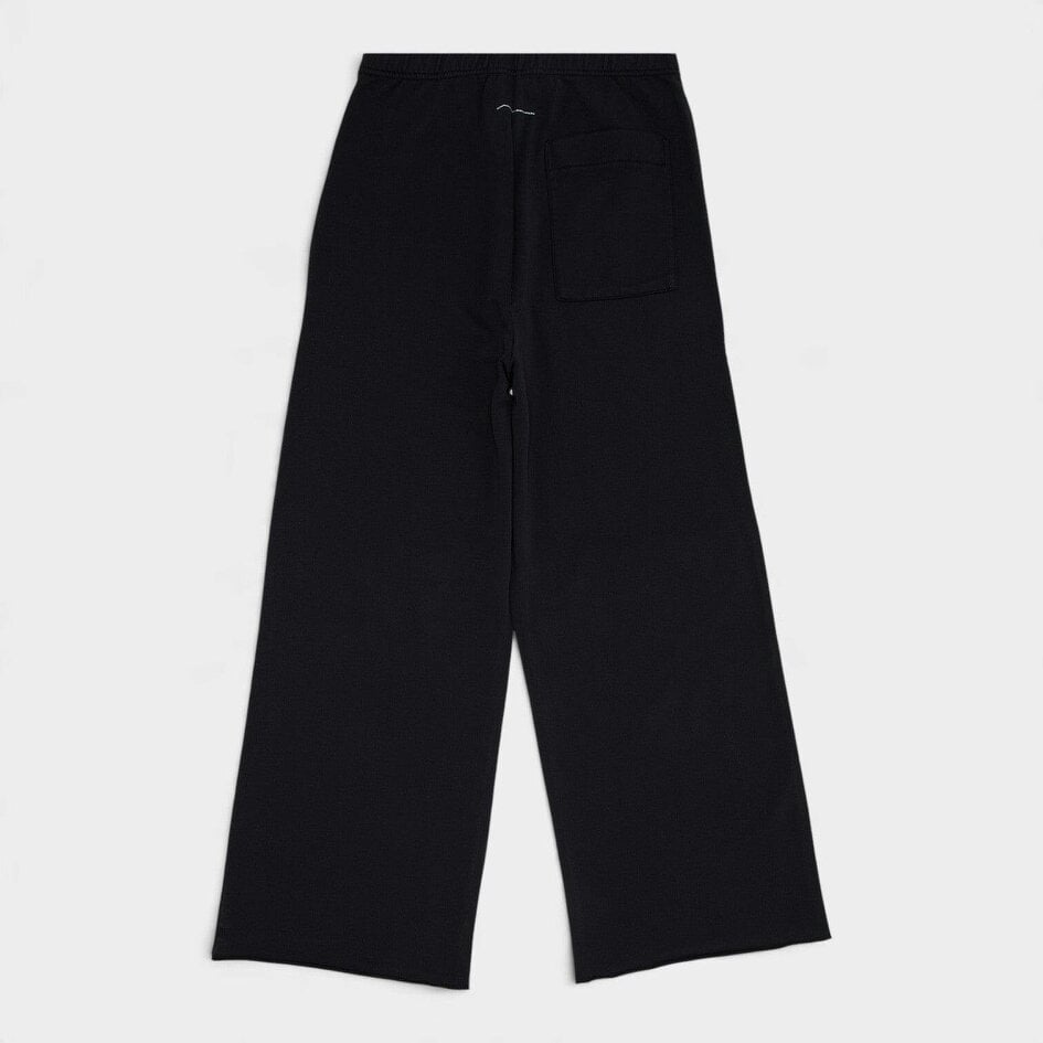 Maison Margiela MM6 Wide-Fit Distressed Unbrushed Jersey Sweatpants Black