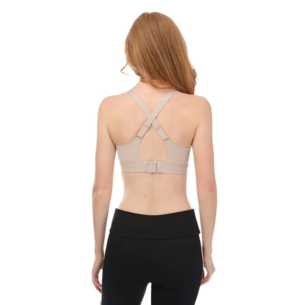 Adidas Womens Tailored Impact Luxe High Support Sports Bra - Taupe