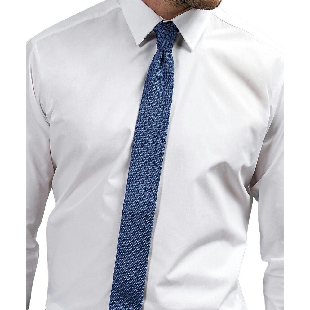 Premier Unisex Adult Slim Knitted Tie - Mid Blue