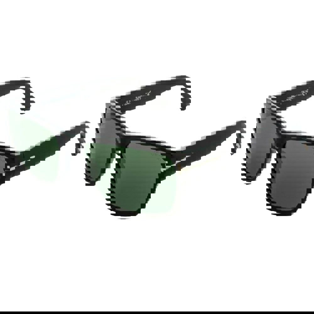 Tom Ford Green Lens Shiny Black Sunglasses One Size