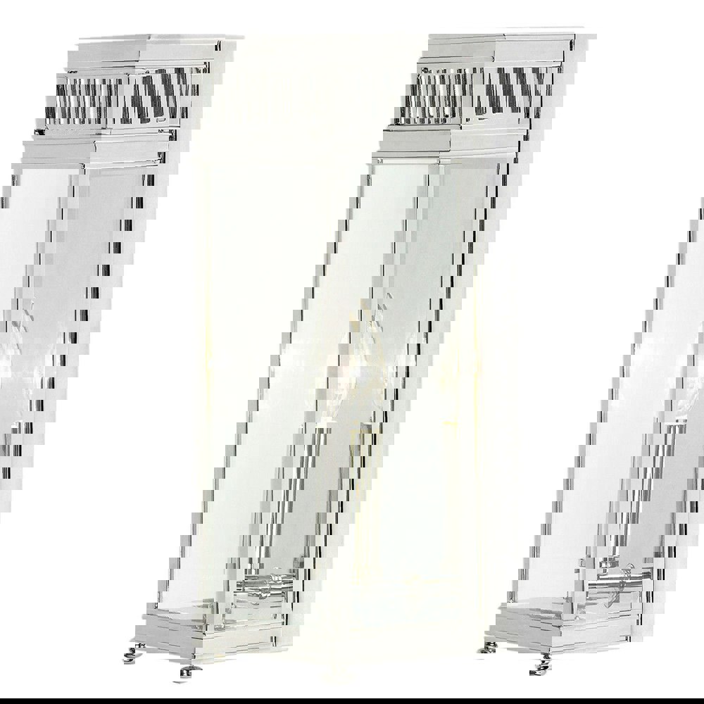 Outdoor IP44 1 Bulb Flush Light Low Ceiling Polished Chrome LED E14 60W Loops