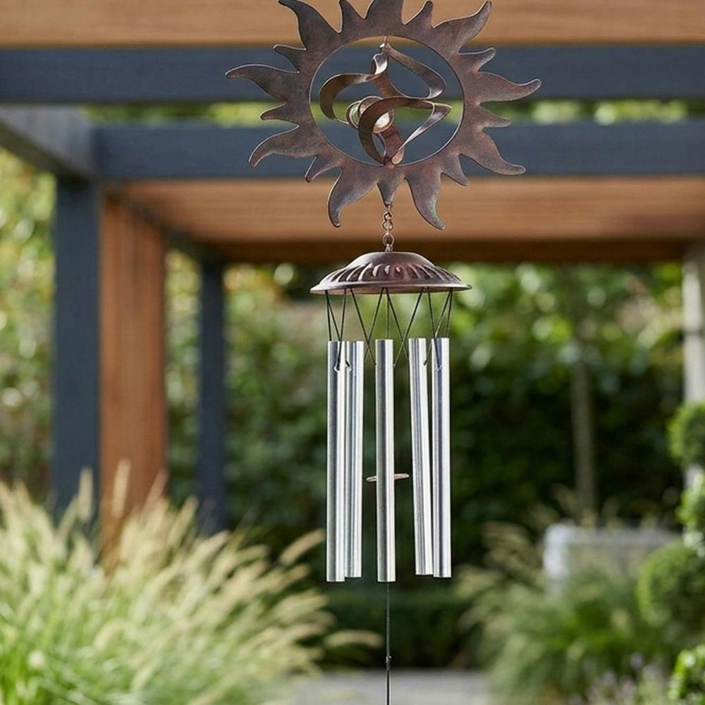 Garden Greatness Artisan Rusty Sun Garden Windchime