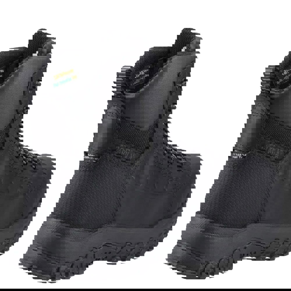 Caterpillar Mens Threshold Rebound Grain Leather Composite Toecap Safety Boots - Black