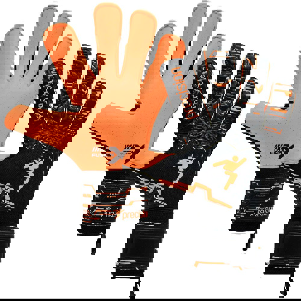 Size 7 Professional JUNIOR Goal Keeping Gloves - Fusion X Orange Keeper Glove