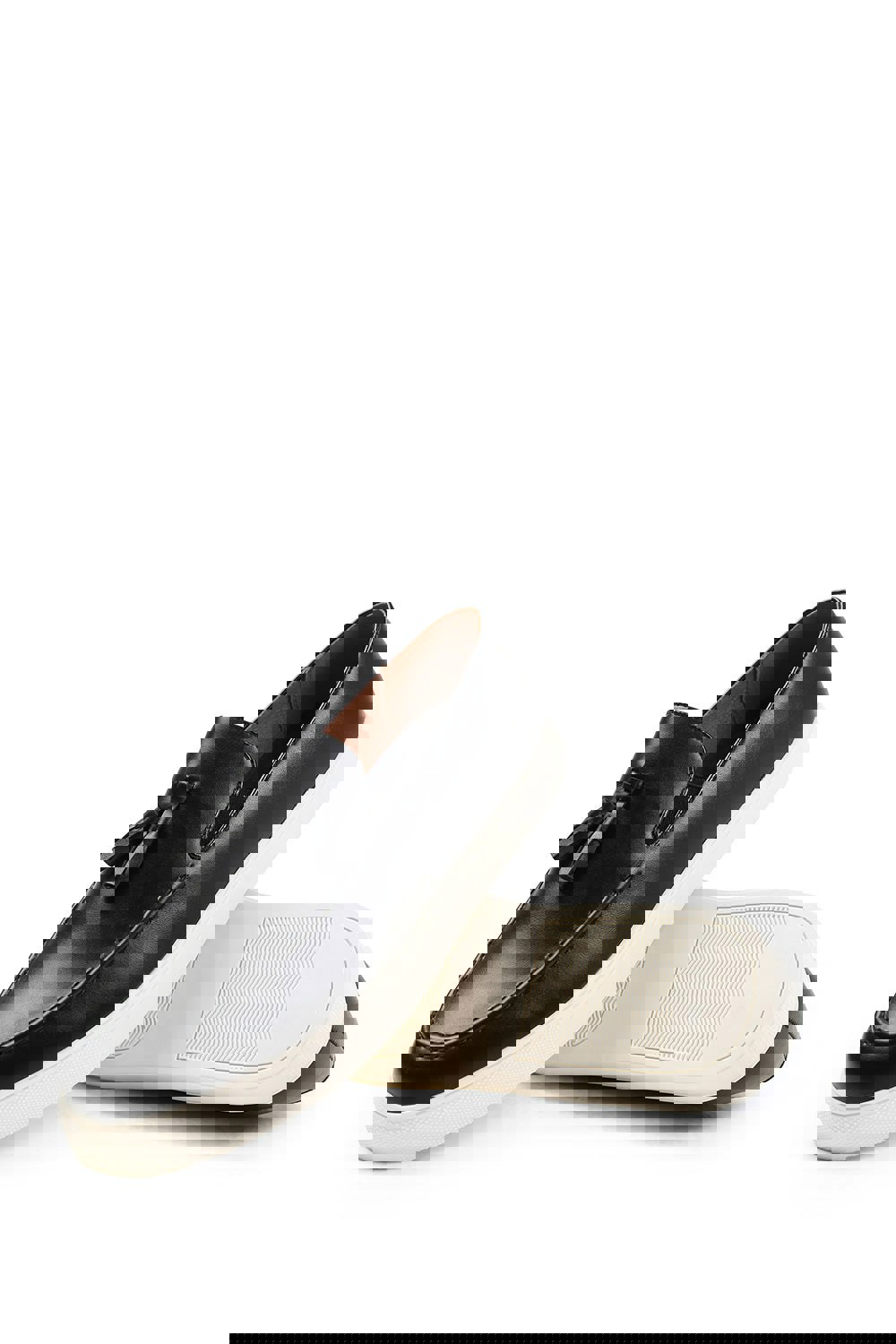 Where's That From Oliver Slip on Tassel Loafers in Black