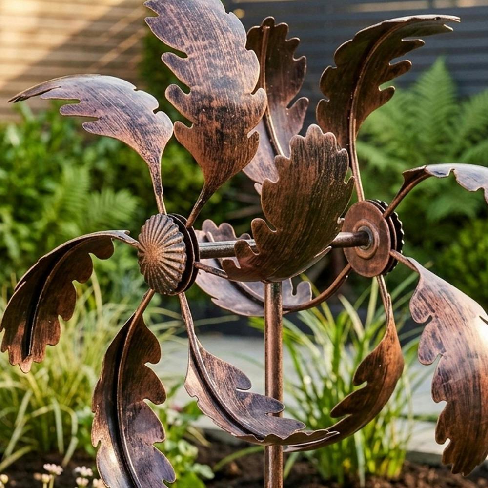 Garden Greatness Oak Leaf Double Sided Wind Spinner