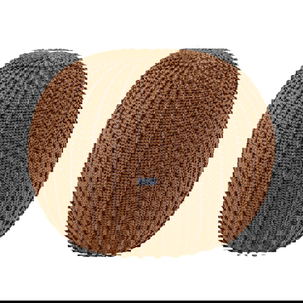 Zuri House Knitted pouffe, Medium | CINNAMON