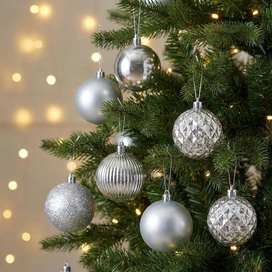 Garden Greatness Mixed Finish Christmas Tree Bauble Set