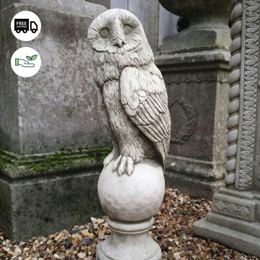 Stone Cast 'Barn Owl B' Ornament